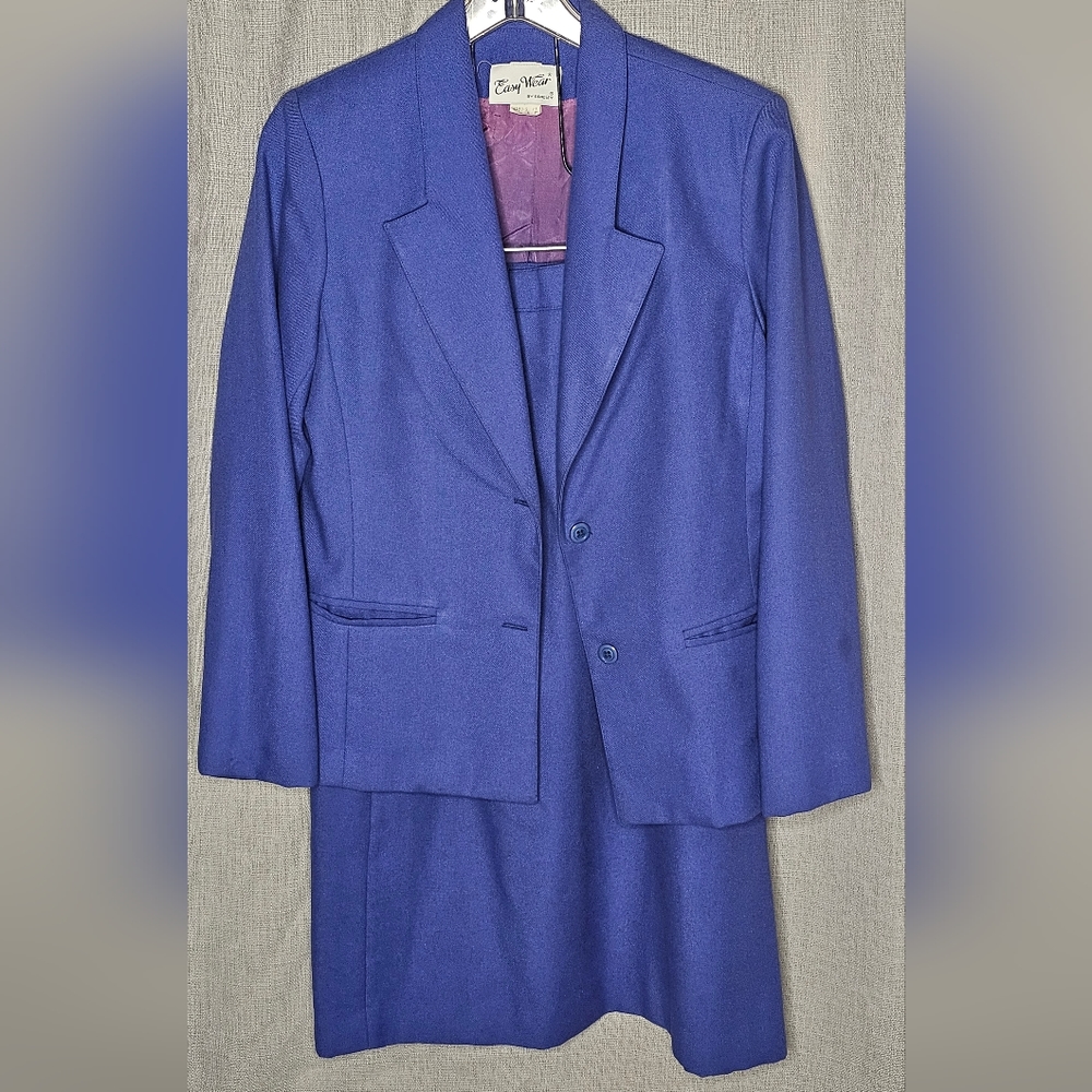 Vintage blue skirt suit